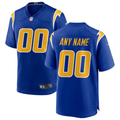 Custom1 Los Angeles Chargers Royal Alternate Game Jerseys