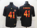 Men's New Orleans Saints Alvin Kamara #41 Black Authentic Game Player Jerseys