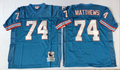 Men's Tennessee Oilers Bruce Matthews #74 Light Blue Legacy Replica Jerseys