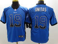 Men's Indianapolis Colts Johnny Unitas #19 Blue Game Jerseys