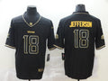Men's Minnesota Vikings Justin Jefferson #18 Black Game Jerseys