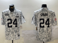 Men's Cleveland Browns Nick Chubb #24 Arctic Camo 2024 Salute to Service Limited Jerseys