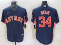 Men's Houston Astros Nolan Ryan #34 Navy Replica Team Jerseys