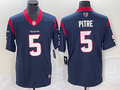Men's Houston Texans Jalen Pitre #5 Navy Game Player Jerseys