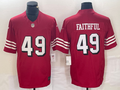 Men's San Francisco 49ers The Faithful #49 Red Gamer Player Jerseys