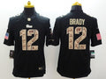 Men's New England Patriots Tom Brady #12 Black Alternate Game Jerseys