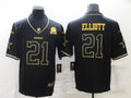 Men's Dallas Cowboys Ezekiel Elliott #21 Black Player Game Jerseys