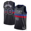 Men's Detroit Pistons Black 2022/23 Swingman Custom Jerseys - Statement Edition