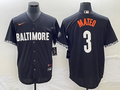 Men's Baltimore Orioles Jorge Mateo #3 Black 2023 City Connect Replica Player Jerseys