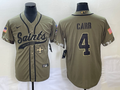 Men's New Orleans Saints Derek Carr #4 Olive 2022 Salute To Service Retired Player Limited Jerseys Joint Edition