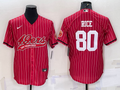 Men's San Francisco 49ers Jerry Rice #80 Red Player Jerseys Joint Edition