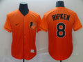 Men's Baltimore Orioles Cal Ripken Jr. #8 Orange Gradient Replica Jerseys