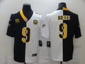Men's New Orleans Saints Drew Brees #9 Black/White Game Jerseys