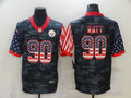 Men's Pittsburgh Steelers T.J. Watt #90 Gray Camouflage Game Player Jerseys